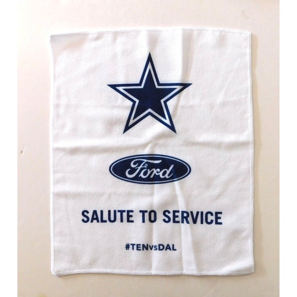 Dallas Cowboys vs Tennessee Salute To Service Game Day Rally Towel Ford 18x15